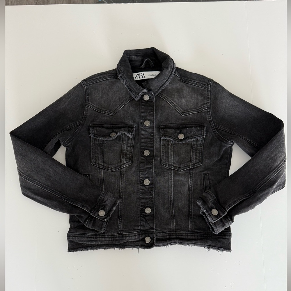 Zara Charcoal Denim Jacket